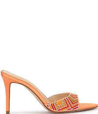 Jessica Simpson Dravie Beaded Detail Stiletto Slide Dress Sandals