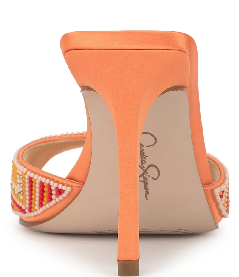 Jessica Simpson Dravie Beaded Detail Stiletto Slide Dress Sandals