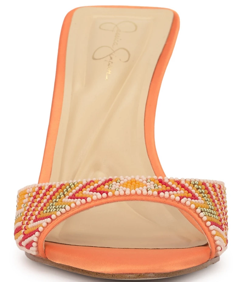 Jessica Simpson Dravie Beaded Detail Stiletto Slide Dress Sandals
