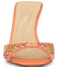 Jessica Simpson Dravie Beaded Detail Stiletto Slide Dress Sandals