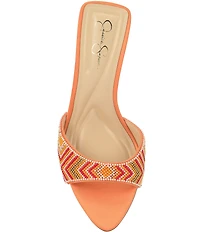Jessica Simpson Dravie Beaded Detail Stiletto Slide Dress Sandals