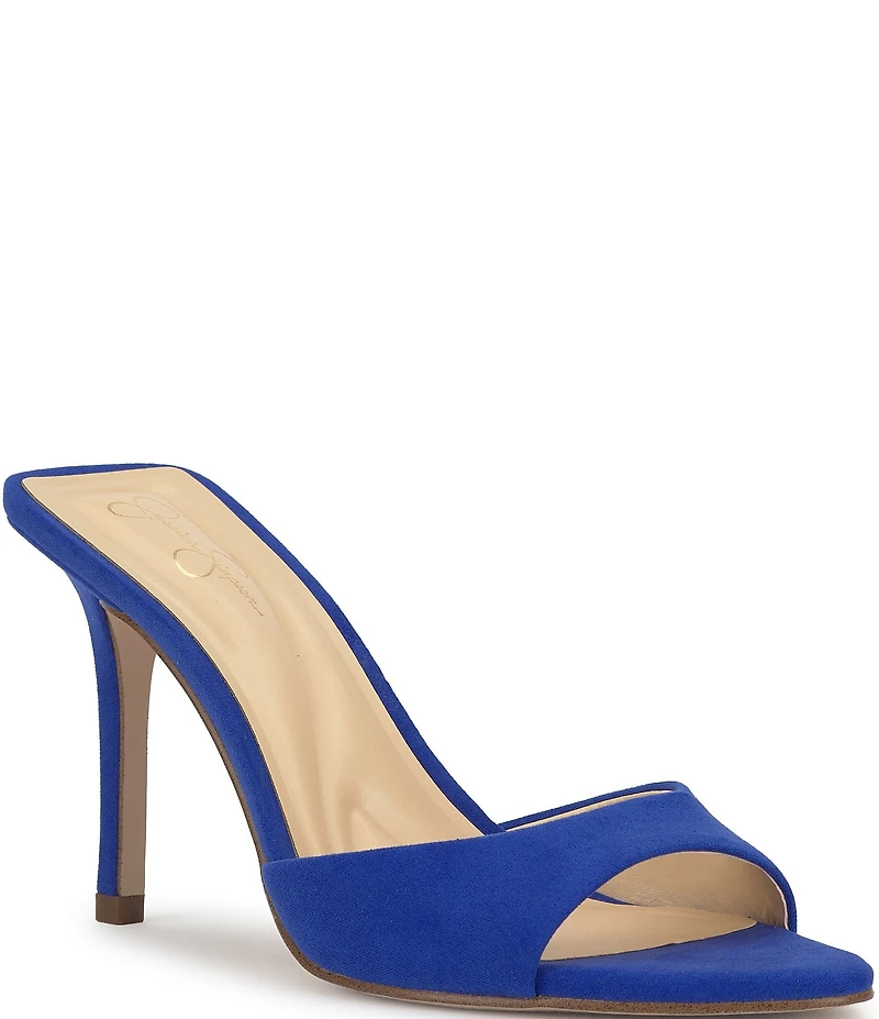 Jessica Simpson Dravie Faux Suede Stiletto Slide Dress Sandals