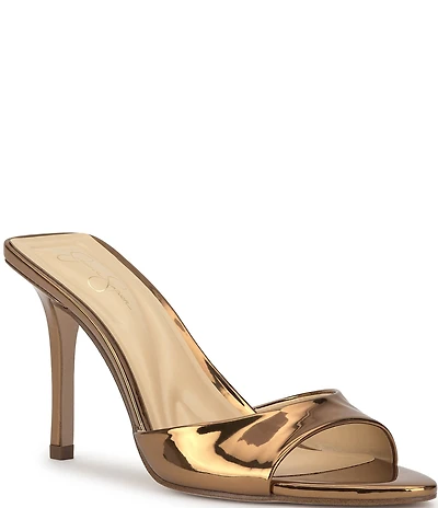Jessica Simpson Dravie Metallic Stiletto Slide Dress Sandals