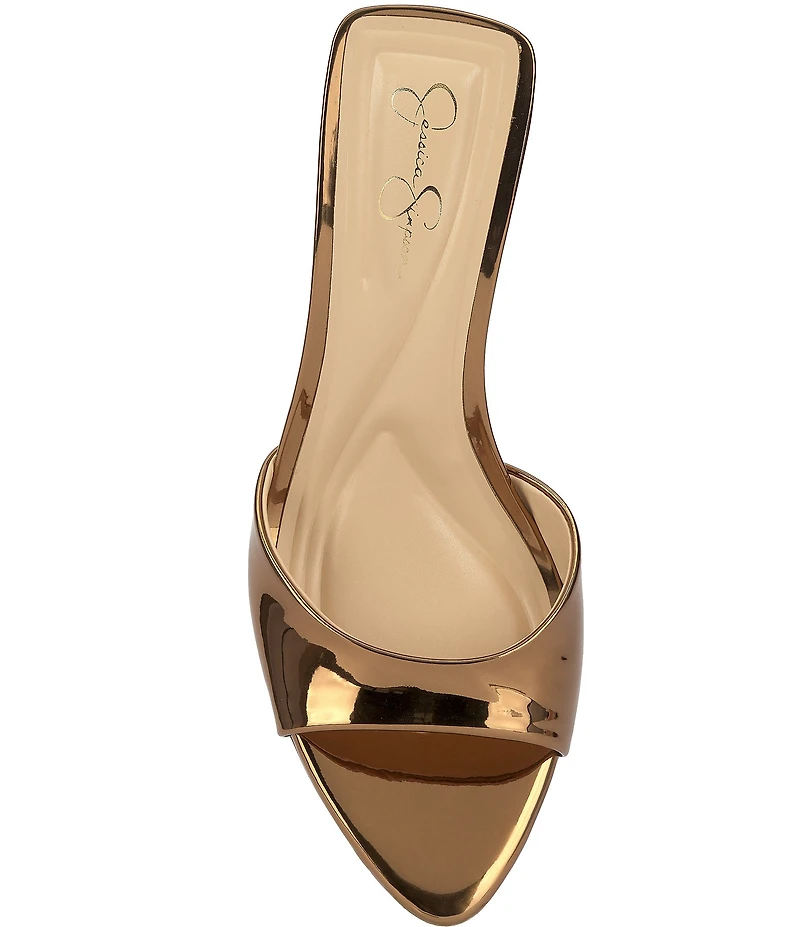 Jessica Simpson Dravie Metallic Stiletto Slide Dress Sandals