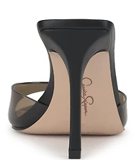 Jessica Simpson Dravie Vinyl Stiletto Slide Dress Sandals