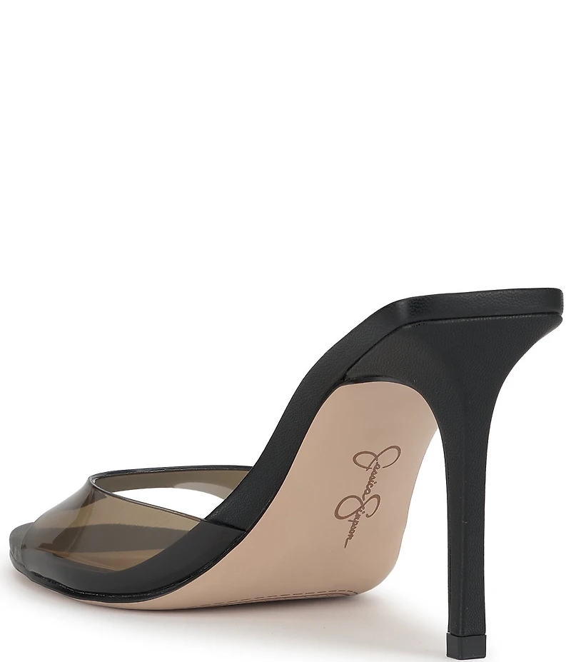 Jessica Simpson Dravie Vinyl Stiletto Slide Dress Sandals