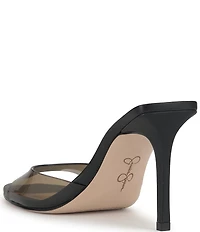 Jessica Simpson Dravie Vinyl Stiletto Slide Dress Sandals