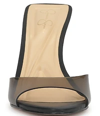 Jessica Simpson Dravie Vinyl Stiletto Slide Dress Sandals