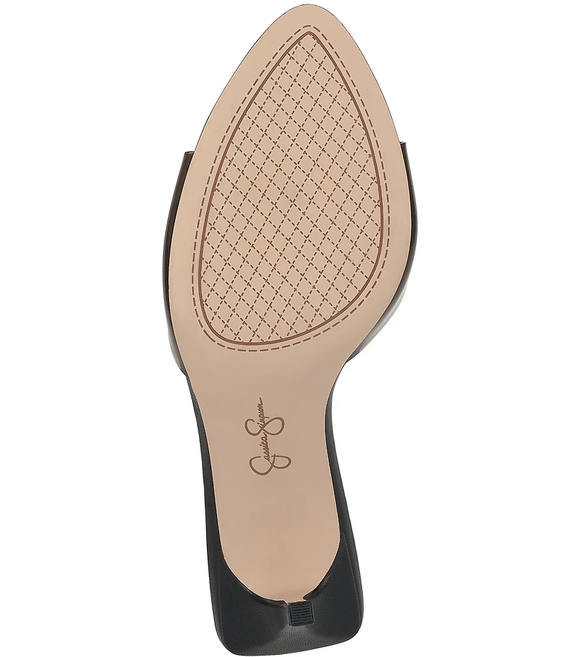 Jessica Simpson Dravie Vinyl Stiletto Slide Dress Sandals