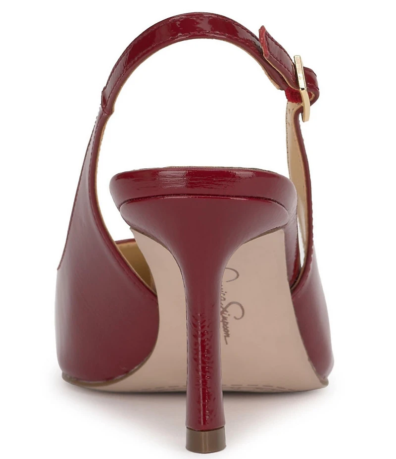 Jessica Simpson Dressi Crinkled Patent Slingback Pumps