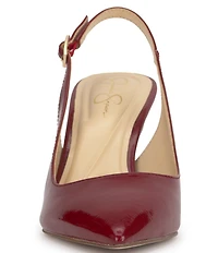 Jessica Simpson Dressi Crinkled Patent Slingback Pumps