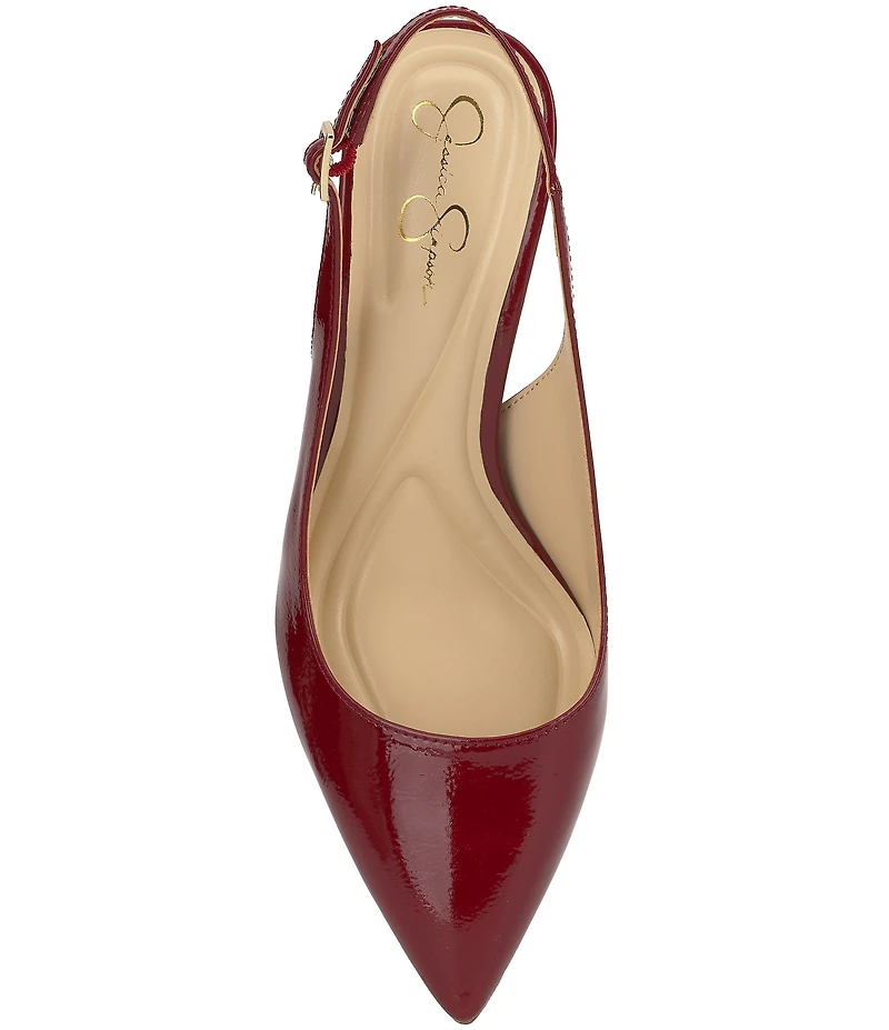 Jessica Simpson Dressi Crinkled Patent Slingback Pumps