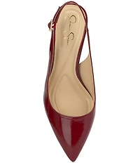 Jessica Simpson Dressi Crinkled Patent Slingback Pumps