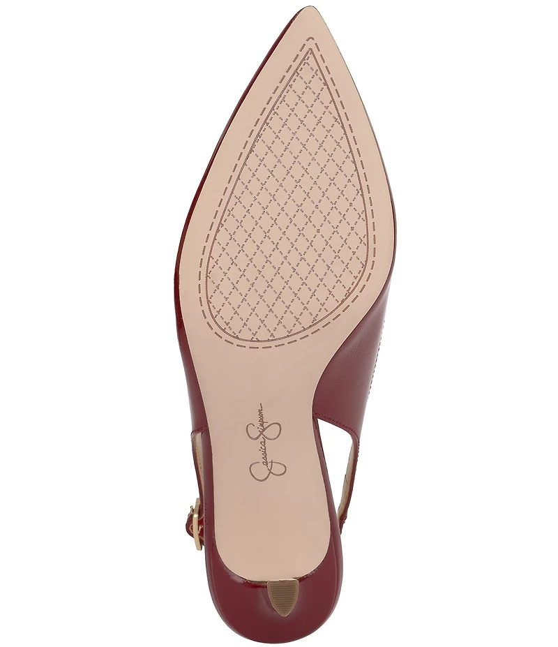 Jessica Simpson Dressi Crinkled Patent Slingback Pumps