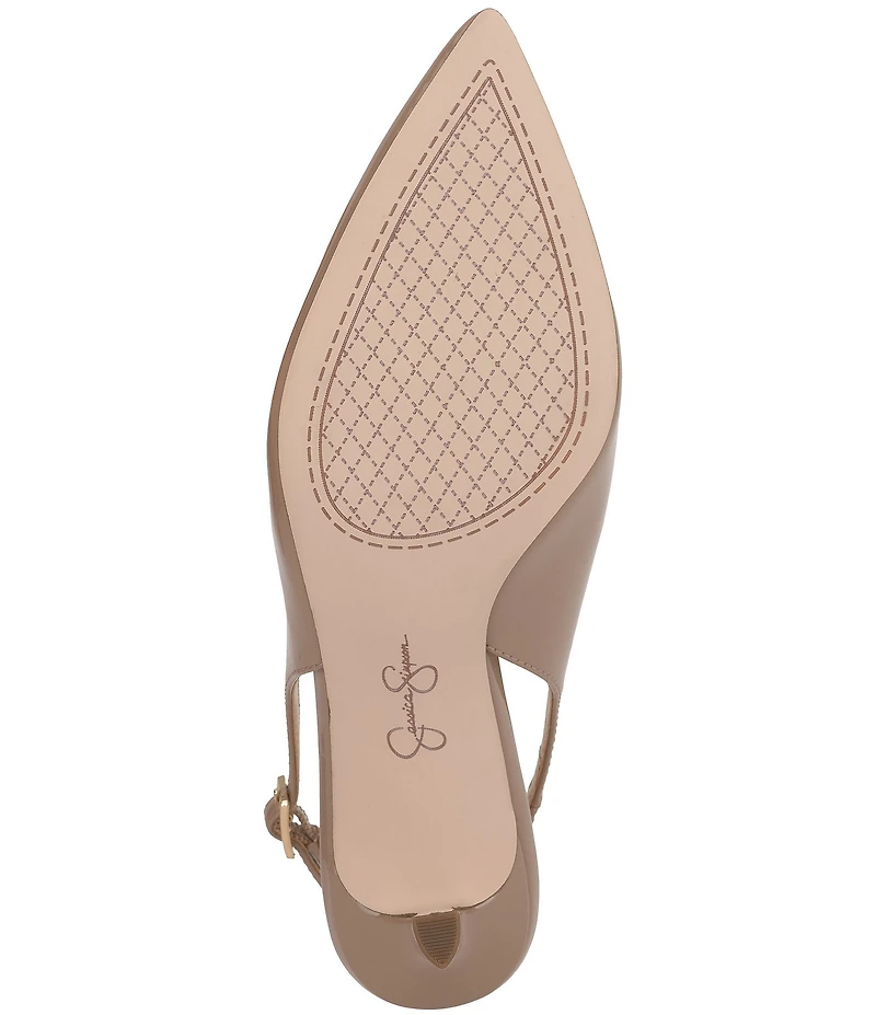 Jessica Simpson Dressi Crinkled Patent Slingback Pumps