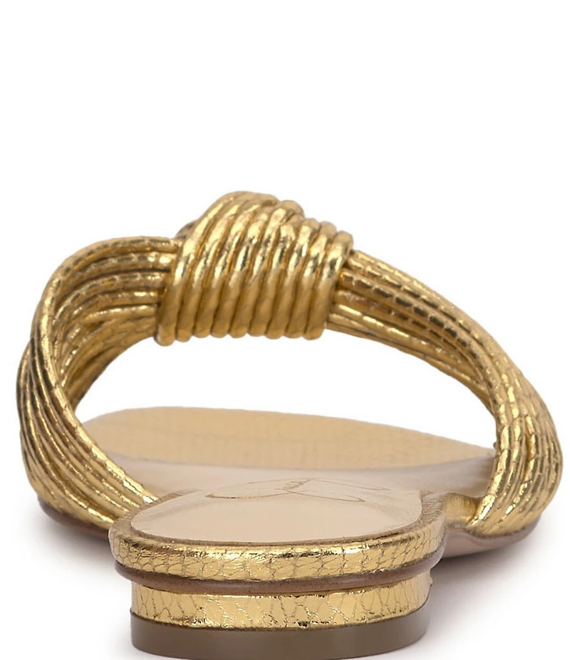 Jessica Simpson Dydra Embossed Knotted Flat Sandals