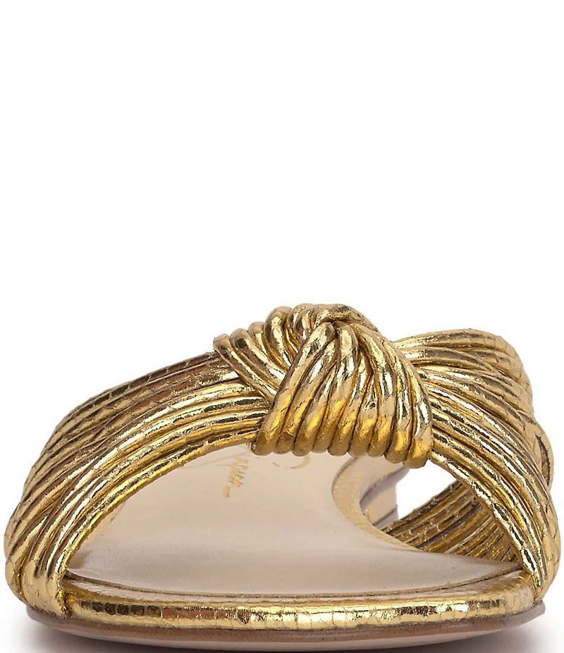 Jessica Simpson Dydra Embossed Knotted Flat Sandals