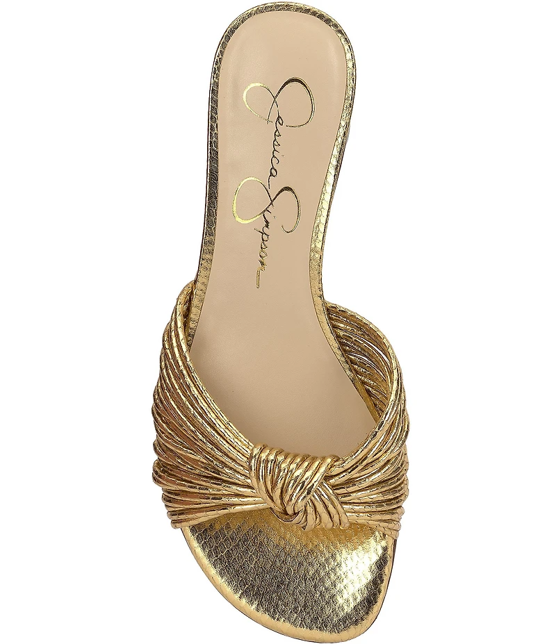 Jessica Simpson Dydra Embossed Knotted Flat Sandals
