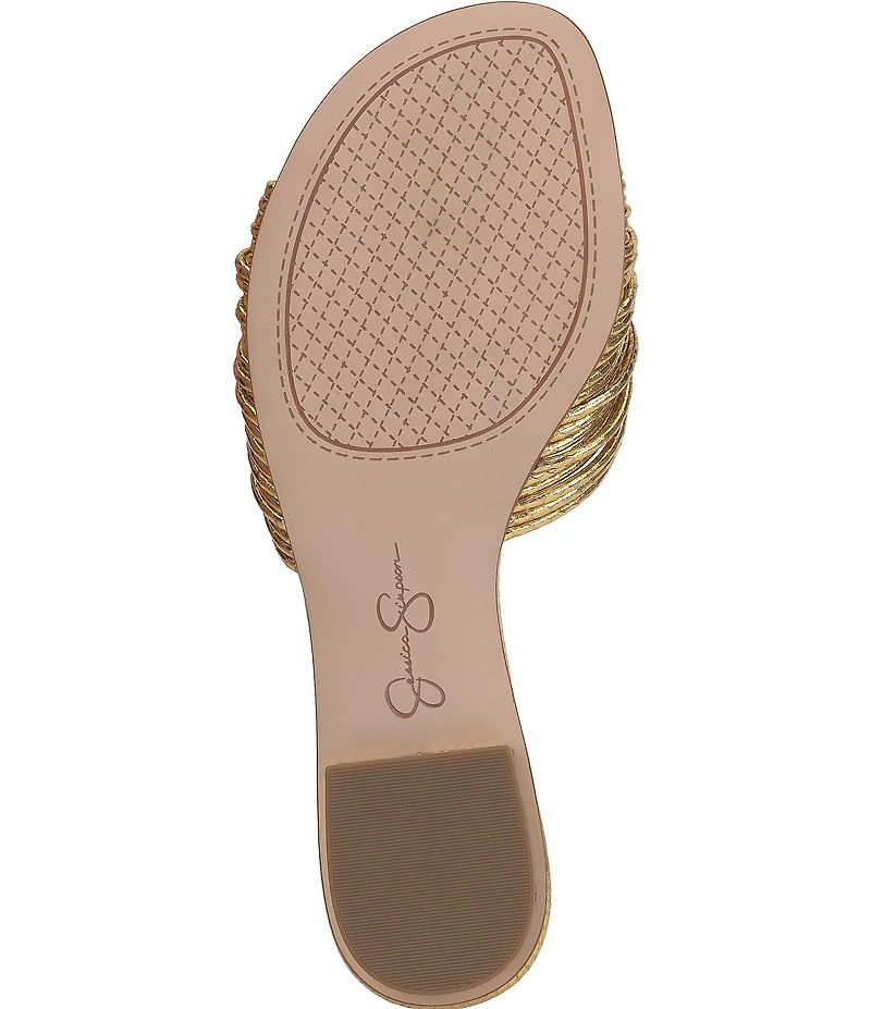 Jessica Simpson Dydra Embossed Knotted Flat Sandals