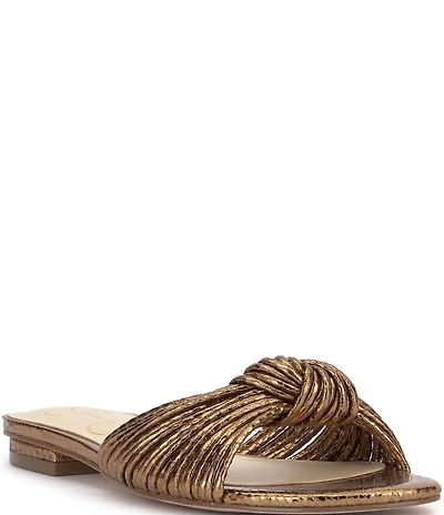 Jessica Simpson Dydra Embossed Knotted Flat Sandals