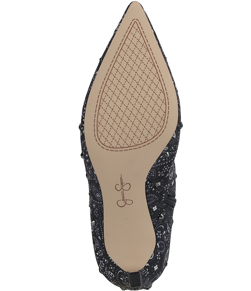 Jessica Simpson Earon Bandana Print Rhinestone Tall Boots