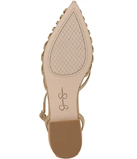 Jessica Simpson Eulean Raffia Strappy Caged Ankle Wrap Flat Sandals