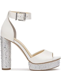 Jessica Simpson Everyn2 Satin Rhinestone Platform Dress Sandals