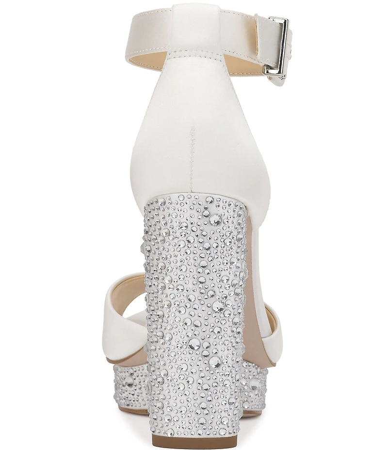 Jessica Simpson Everyn2 Satin Rhinestone Platform Dress Sandals