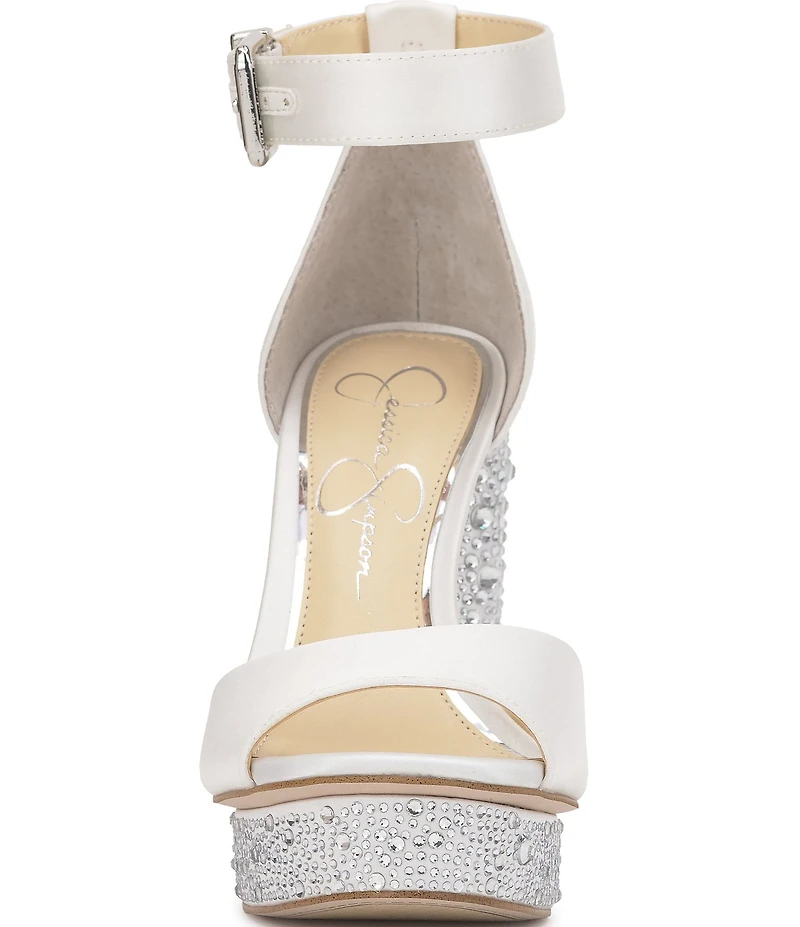 Jessica Simpson Everyn2 Satin Rhinestone Platform Dress Sandals