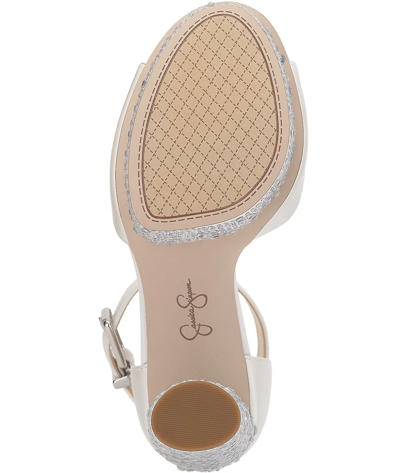 Jessica Simpson Everyn2 Satin Rhinestone Platform Dress Sandals
