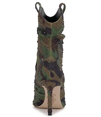 Jessica Simpson Evgena Camo Embellished Western Booties
