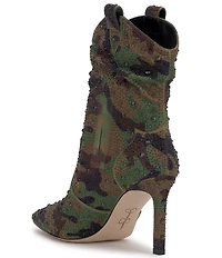 Jessica Simpson Evgena Camo Embellished Western Booties