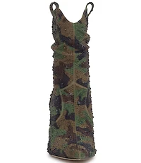 Jessica Simpson Evgena Camo Embellished Western Booties