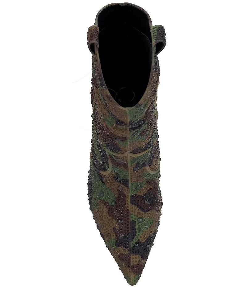 Jessica Simpson Evgena Camo Embellished Western Booties