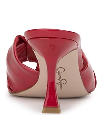 Jessica Simpson Evirra Patent Knotted Dress Slide Sandals