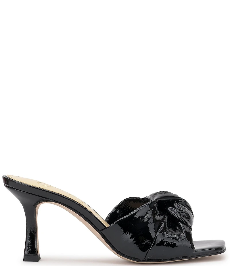 Jessica Simpson Evirra Patent Knotted Dress Slide Sandals