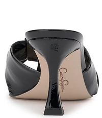 Jessica Simpson Evirra Patent Knotted Dress Slide Sandals