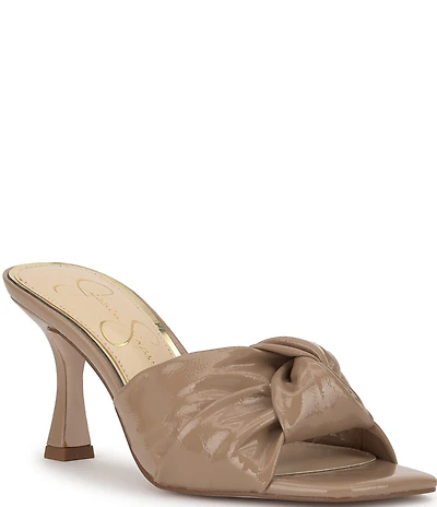 Jessica Simpson Evirra Patent Knotted Dress Slide Sandals