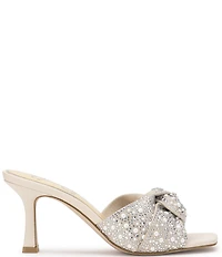 Jessica Simpson Evirra Rhinestone Pearl Knotted Dress Slide Sandals