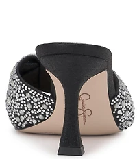 Jessica Simpson Evirra Rhinestone Pearl Knotted Dress Slide Sandals