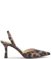 Jessica Simpson Fyvera Leopard Rhinestone Slingback Pumps