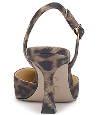 Jessica Simpson Fyvera Leopard Rhinestone Slingback Pumps