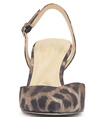 Jessica Simpson Fyvera Leopard Rhinestone Slingback Pumps