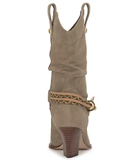 Jessica Simpson Hanie Suede Western Slouch Boots