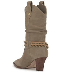 Jessica Simpson Hanie Suede Western Slouch Boots