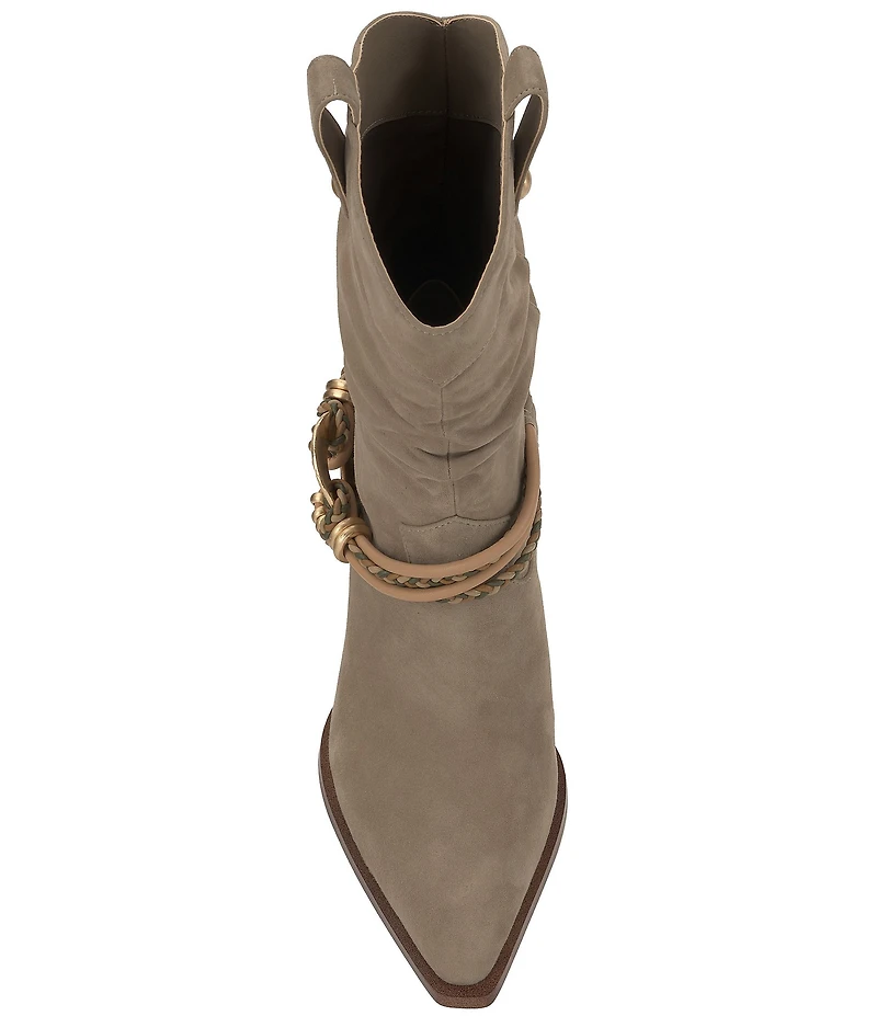 Jessica Simpson Hanie Suede Western Slouch Boots