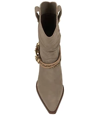 Jessica Simpson Hanie Suede Western Slouch Boots