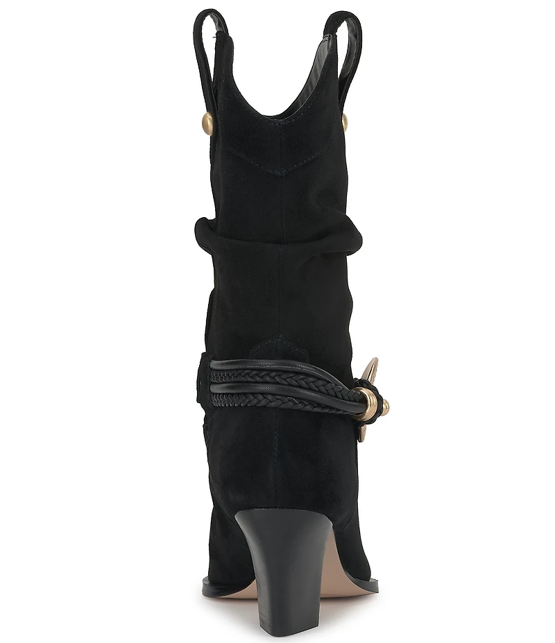 Jessica Simpson Hanie Suede Western Slouch Boots