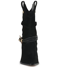 Jessica Simpson Hanie Suede Western Slouch Boots