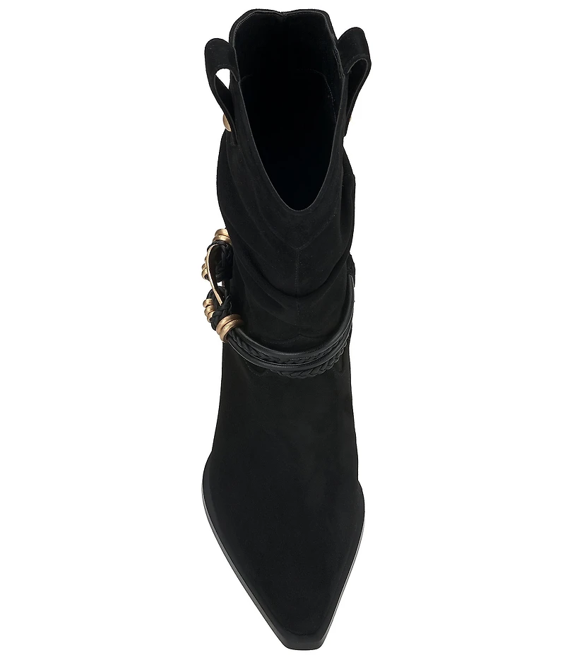 Jessica Simpson Hanie Suede Western Slouch Boots